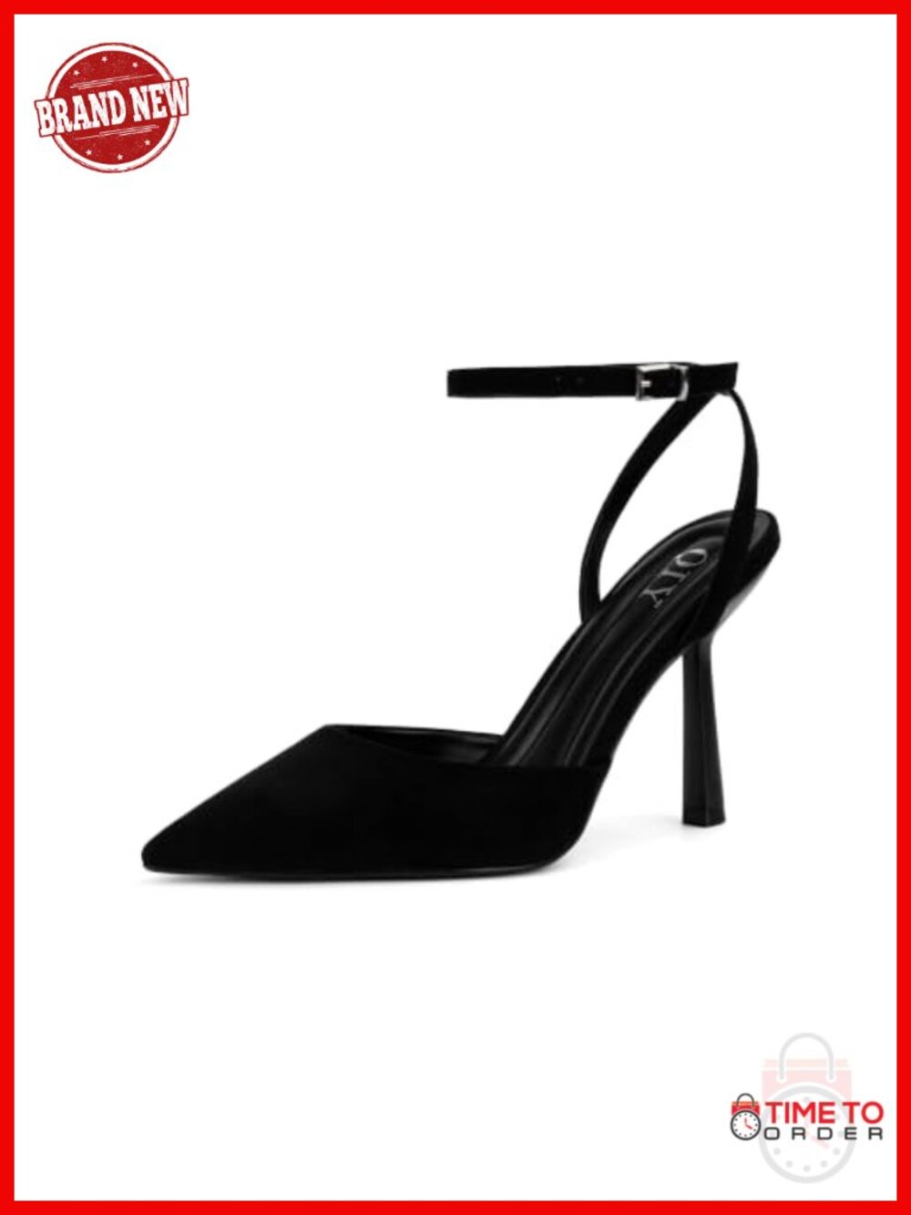 Women's Closed Toe Stiletto Heels Pointed Toe Ankle Strap Pumps